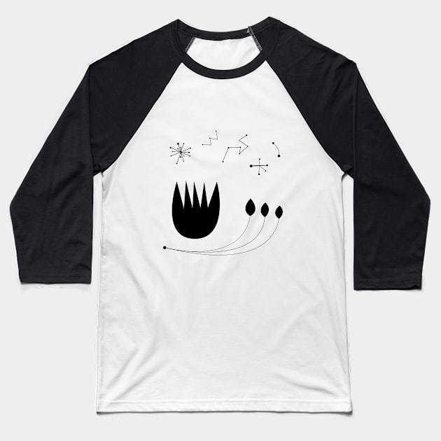 Flowers and stars Baseball T-Shirt by Blue spoon